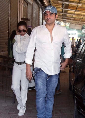 Bollywood actors Malaika Arora and Arbazz Khan leave the Bandra court in Mumbai, India on May 11, 2016. The Bandra family court granted divorce to the couple who had filed for it on mutual consent last November. (Pravin Utturkar/SOLARIS IMAGES)