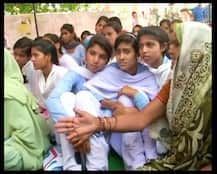 Rewari girls demanding school upgradation go on strike in Haryana