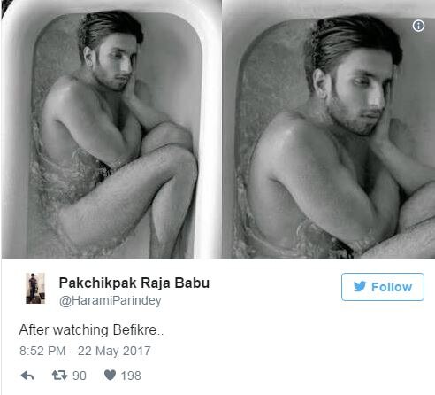 Ranveer Singh's old bathtub picture hits internet again and Twitteratis are having a field day