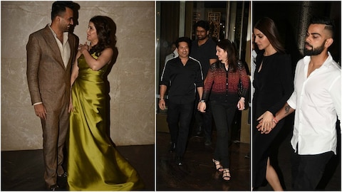 IN PHOTOS: Virat Kohli And Anushka Sharma Walk In Holding Hands At Zaheer Khan's Engagement Party
