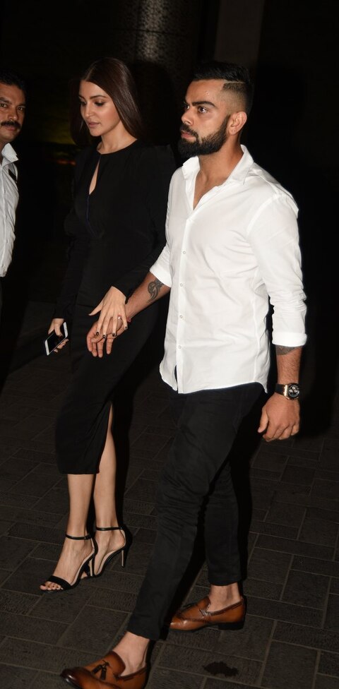 IN PHOTOS: Virat Kohli And Anushka Sharma Walk In Holding Hands At Zaheer Khan's Engagement Party
