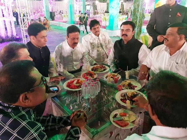 Maharashtra minister Girish Mahajan, police officers at wedding of Dawood Ibrahim's relative Maharashtra minister Girish Mahajan, police officers at wedding of Dawood Ibrahim's relative