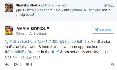 ‘I have been approached for Celebrity Big Brother UK’ says Bigg Boss contestant Imam Siddique