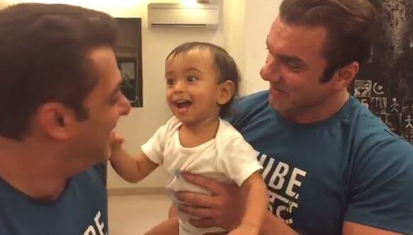 Adorable Ahil hits ‘mamu’ Salman; best video you will see on internet today Adorable Ahil hits ‘mamu’ Salman; best video you will see on internet today