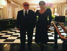 PeeCee looks sizzling hot in black Michael Kors gown