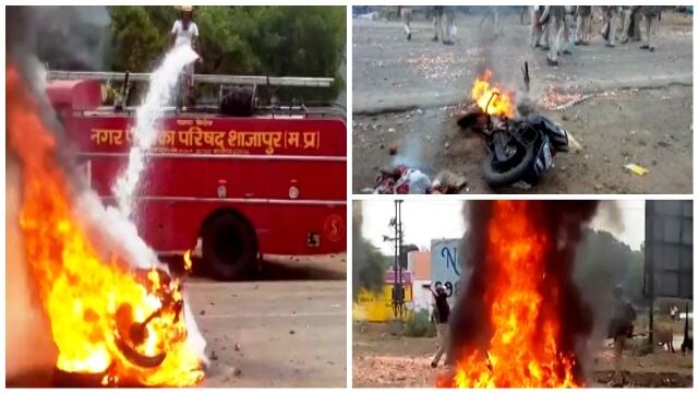 Violence by farmers spreads to MP's Shajapur, curfew imposed Violence by farmers spreads to MP's Shajapur, curfew imposed