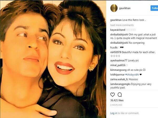 Gauri Khan shares a nostalgic picture with SRK Gauri Khan shares a nostalgic picture with SRK