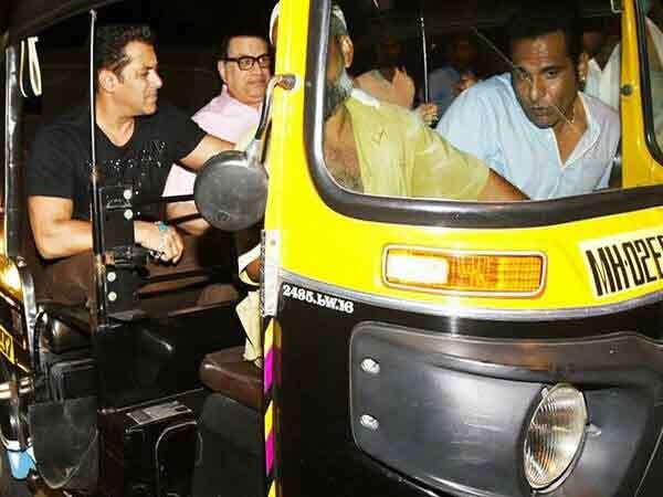 Salman Khan jilts his SUV for an auto rickshaw ride Salman Khan jilts his SUV for an auto rickshaw ride