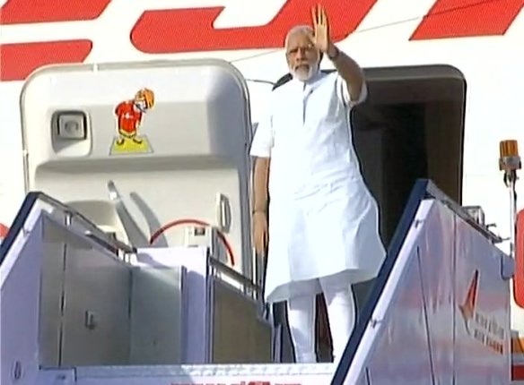 PM Modi leaves for 3-nation tour; to meet Trump on June 25-26 PM Modi leaves for 3-nation tour; to meet Trump on June 25-26