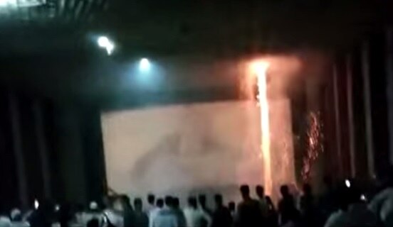 Viral video: Malegaon fans burst crackers inside theatre during Salman Khan's entry in 'Tubelight' Viral video: Malegaon fans burst crackers inside theatre during Salman Khan's entry in 'Tubelight'