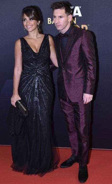 During the wedding Roccuzzo will wear a dress by Spanish designer Rosa Clara. She has been photographed in dresses by the designer at various footballing award ceremonies and functions. (Photo: AFP)