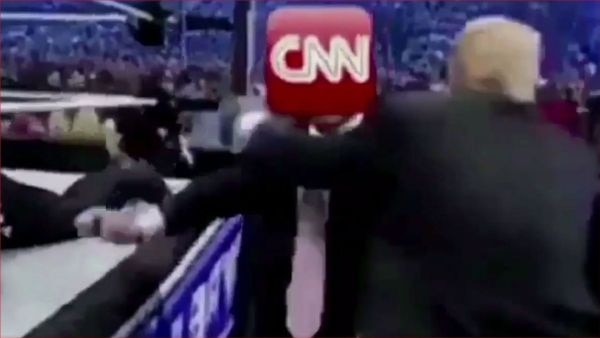 Trump tweets video of him body slamming, punching 'CNN', calls it 'Fraud News Network' Trump tweets video of him body slamming, punching 'CNN', calls it 'Fraud News Network'