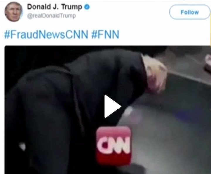 Watch: Donald Trump shares 'doctored' video against CNN  Watch: Donald Trump shares 'doctored' video against CNN