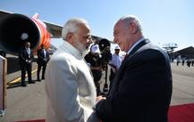 In Pics: PM Modi receives grand welcome in Israel; Netanyahu breaks protocol in honor