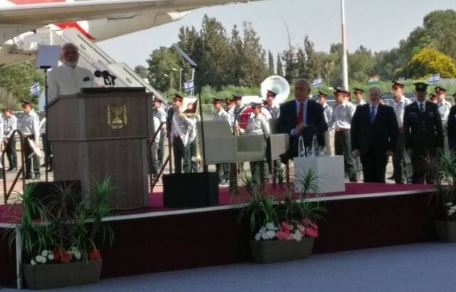  At the start of the three-day visit, Modi was also accorded a Guard of Honour after an Israeli military band played the national anthems of the two countries.