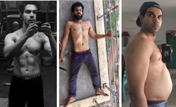 Rajkummar Rao gains 11 kg, flaunts pot belly for 'Bose' Rajkummar Rao gains 11 kg, flaunts pot belly for 'Bose'