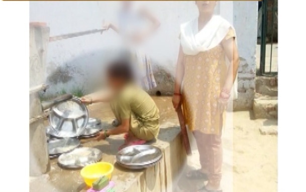Viral Sach: UP govt school makes primary students clean utensils after mid-day meal?