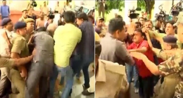 Tejashwi Yadav’s security guards beat up media persons at Patna Secretariat Tejashwi Yadav’s security guards beat up media persons at Patna Secretariat