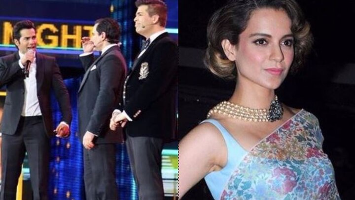 Nepotism rocks: Karan Johar, Varun Dhawan and Saif MOCK Kangana Ranaut on IIFA stage Nepotism rocks: Karan Johar, Varun Dhawan and Saif MOCK Kangana Ranaut on IIFA stage