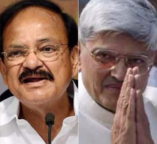 Vice Presidential candidates Naidu & Gandhi to submit nominations today Vice Presidential candidates Naidu & Gandhi to submit nominations today