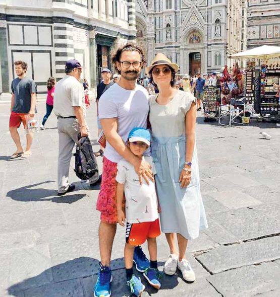 His fan club on Twitter provides glimpse of Aamir Khan and family's vacation-mode and captioned it, 