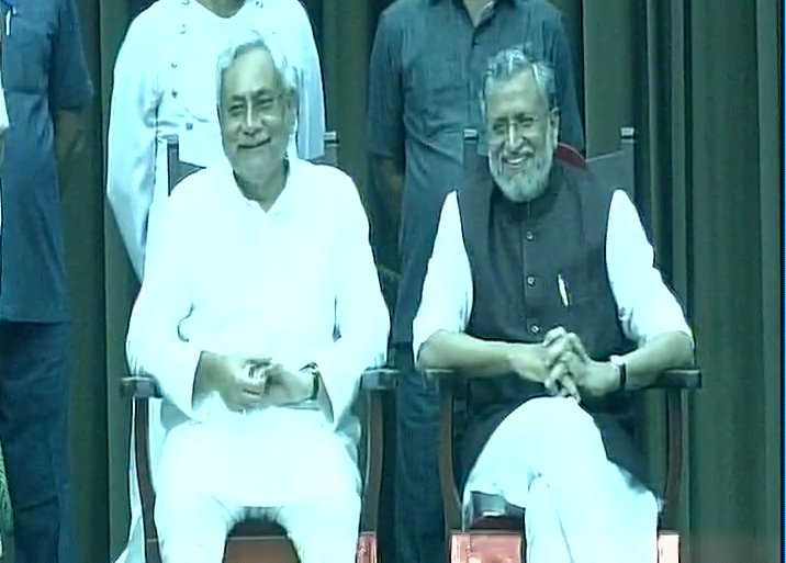 Nitish Kumar sworn in as Bihar CM; Sushil Kumar Modi as Deputy CM