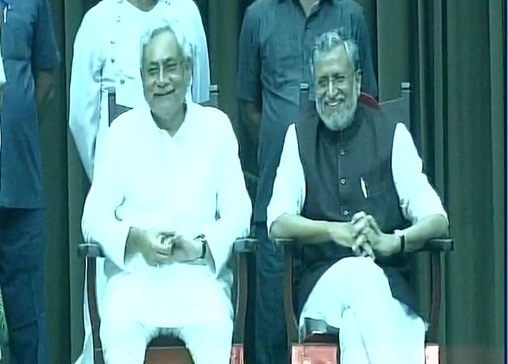 Nitish Kumar sworn in as Bihar CM; Sushil Kumar Modi as Deputy CM Nitish Kumar sworn in as Bihar CM; Sushil Kumar Modi as Deputy CM