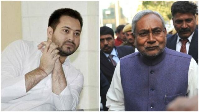 Tejashwi asks Nitish: 75% of current Bihar ministers are 'tainted', where's your conscience? Tejashwi asks Nitish: 75% of current Bihar ministers are 'tainted', where's your conscience?