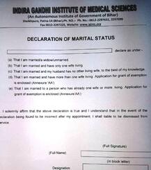 IGIMS removes word \'virgin\' from marital status declaration form after controversy