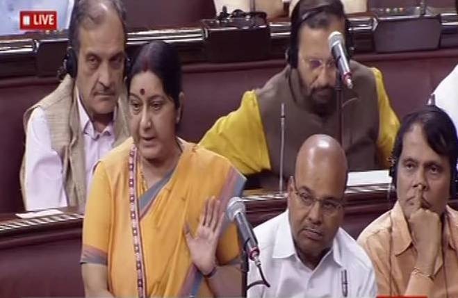 PM Modi brought glory to entire nation, has guts to challenge Trump: Sushma Swaraj PM Modi brought glory to entire nation, has guts to challenge Trump: Sushma Swaraj