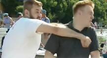 Russian journalist punched \'live\' in the face
