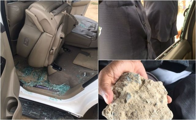 Rahul's car pelted with stones in Gujarat, Police say he refused bulletproof vehicle Rahul's car pelted with stones in Gujarat, Police say he refused bulletproof vehicle