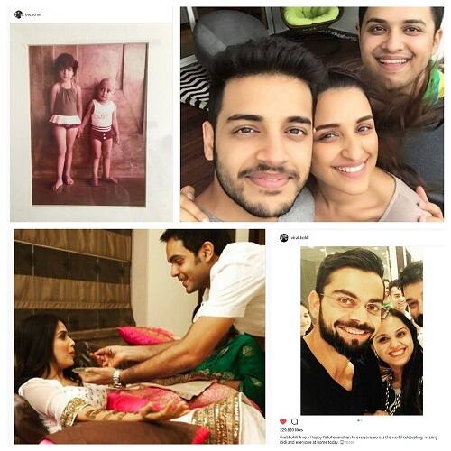 The holy festival of brother-sister love 'Rakshabandhan' is being celebrated across the country today on August 7. Sisters tie the 'Rakhi' on brothers' wrist and pray for their long and happy life. Well! Bollywood celebrities also celebrated this festival in their own way. Let us show you how Bollywood stars celebrated Rakshabandhan. 