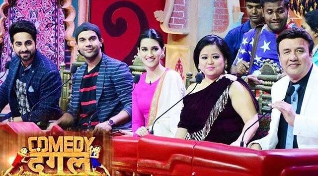 WOAH! Ayushmann Khurrana lifts Bharti Singh on TV show WOAH! Ayushmann Khurrana lifts Bharti Singh on TV show