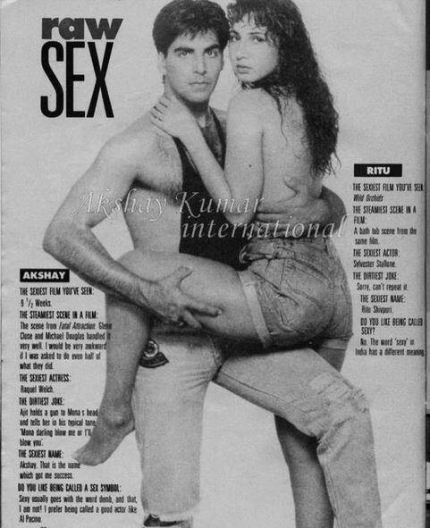 Actress has recently shared a throwback picture in which she has gone topless with Akshay Kumar for the cover of a Magazine. Isn't she looking damn hot here? (Image Courtesy - Instagram)
