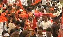 Saffron sea at Azad Maidan as Maratha kranti morcha protest reaches Mumbai