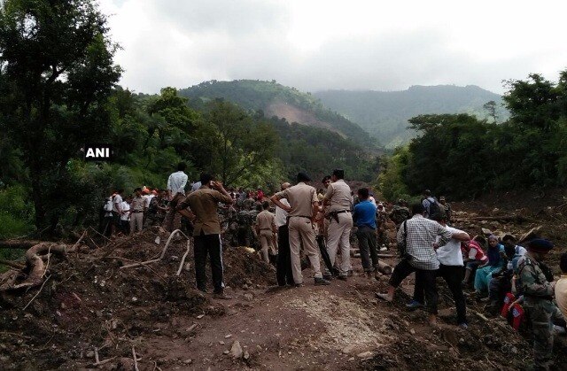A more than 150 metre stretch of the road was washed away in the mudslide.