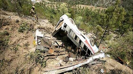 Five killed as Himachal bus falls into gorge Five killed as Himachal bus falls into gorge