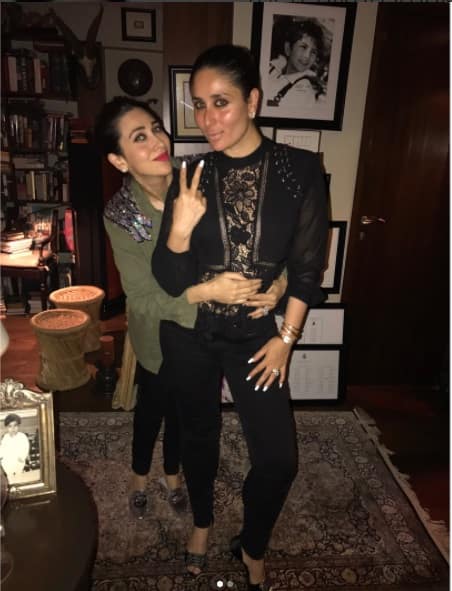However, another picture captioned #sisterlove posted by Karishma, in which Kareena wore a nude-kind of makeup did not go well with the fans. A number of comments targeting Kareena for her look, popped up in the comments section.'
Image: Instagram