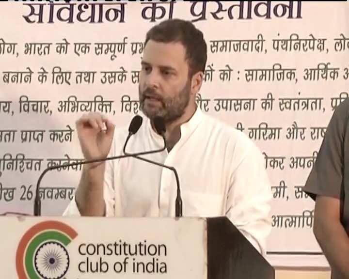 Modi's 'Make in India' has failed, every product in this country is manufactured in China, Rahul said.