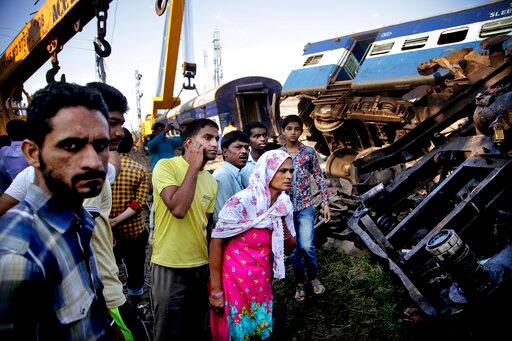 Six of the derailed coaches were severely damaged. A posse of security personnel from the UP Police, the RPF, PAC and RRF has been deployed at the site of the accident since last evening.