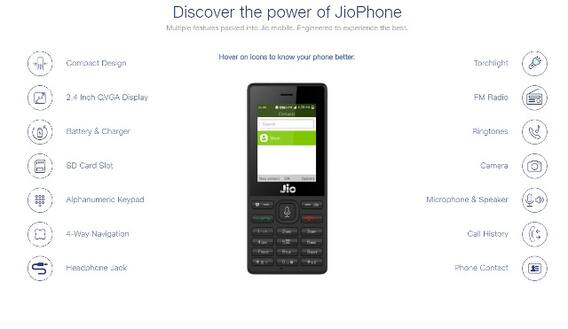 Reliance JioPhone full specifications, features revealed