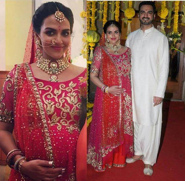 Well the different thing was, she got married again to her husband Bharat Takhtani but with all sindhi rituals.(Image Courtesy - Instagram)