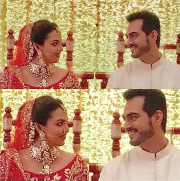 The couple got married once again at the Iskon temple in Juhu and that's why Esha was so decked up.(Image Courtesy - Instagram)