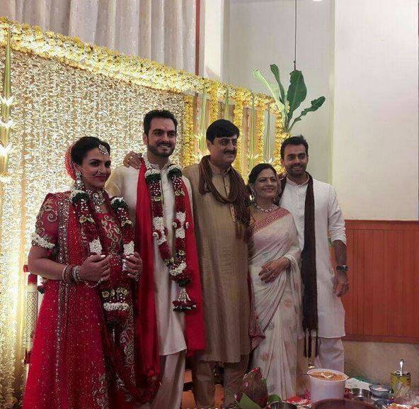 Esha and Bharat were childhood friends and had met each other on inter school competitions. Bharat had a huge crush on Esha. This lead to their close friendship which turned into a beautiful marriage.(Image Courtesy - Instagram)