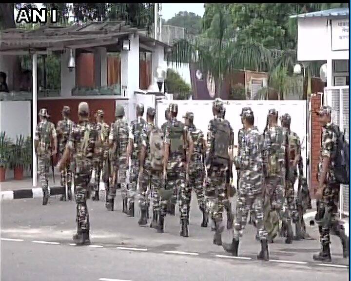 A multi-layer security cordon has been thrown around the Rohtak district jail where the CBI special court judge will be flown to pronounce the quantum of sentence against convicted Dera Sacha Sauda chief Gurmeet Ram Rahim Singh today.