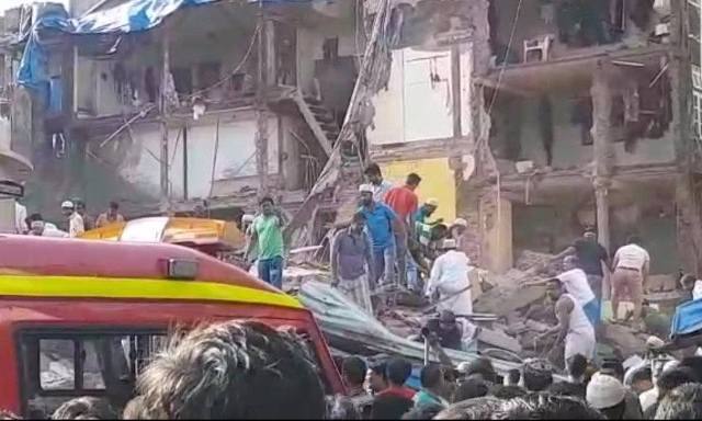 Around 10-11 families were staying in the building