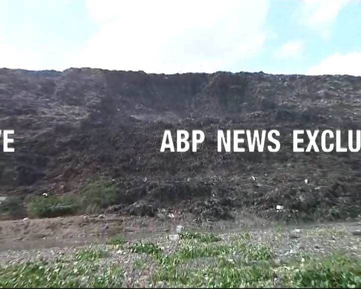 The landfill site adjoining Ghazibad stands about 50 metres above ground level.
