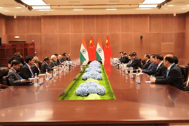 Jaishankar said the two sides believed more efforts need to be made to ensure border disputes are avoided. PIC/@BJPLive Twitter account. 