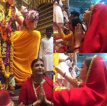 Aishwarya Rai Looks Drop-Dead Gorgeous In Red Saree, Visits Lalbaugcha Raja